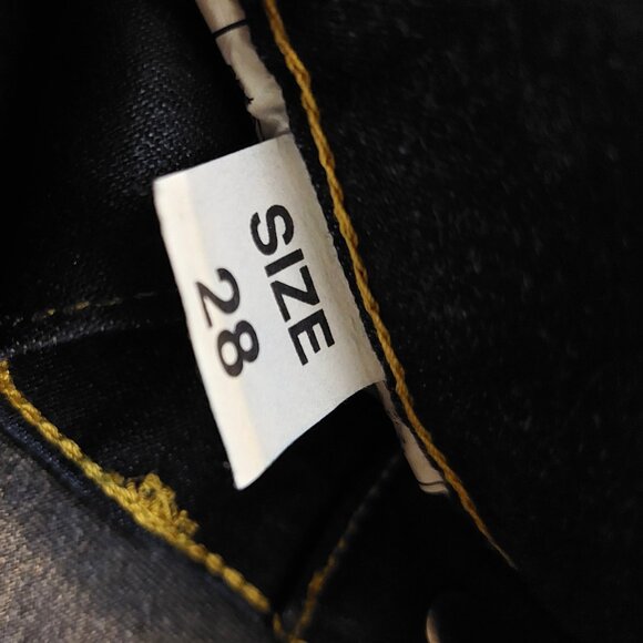 John Richmond Dual-Tone Coated Denim Front & Blue Denim Back Jeans Sz 28 NWT - Picture 8 of 10